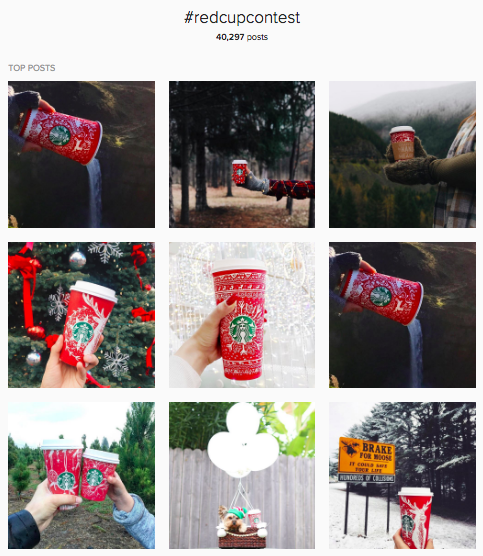 starbucks red cup instagram