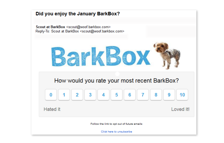 bark box email rating
