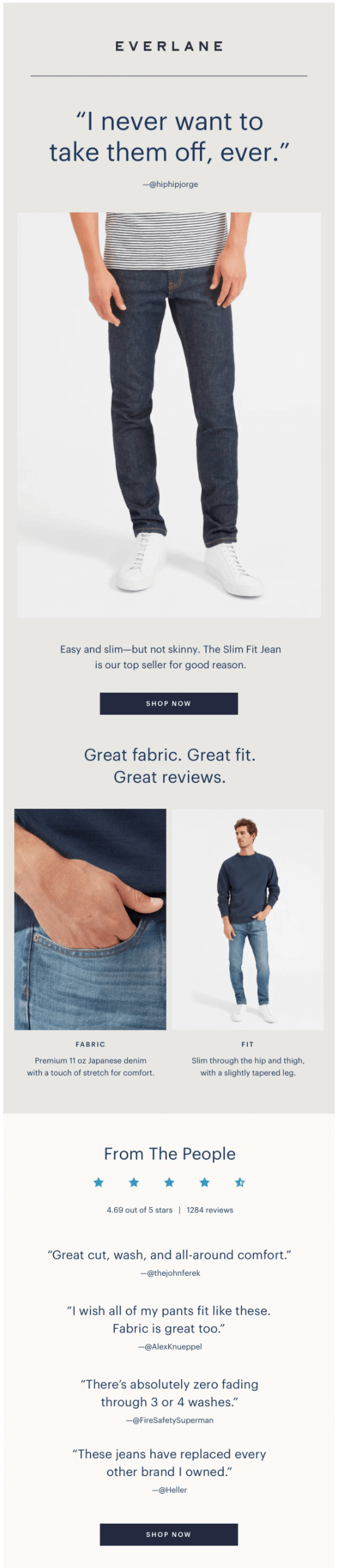 Everlane email example
