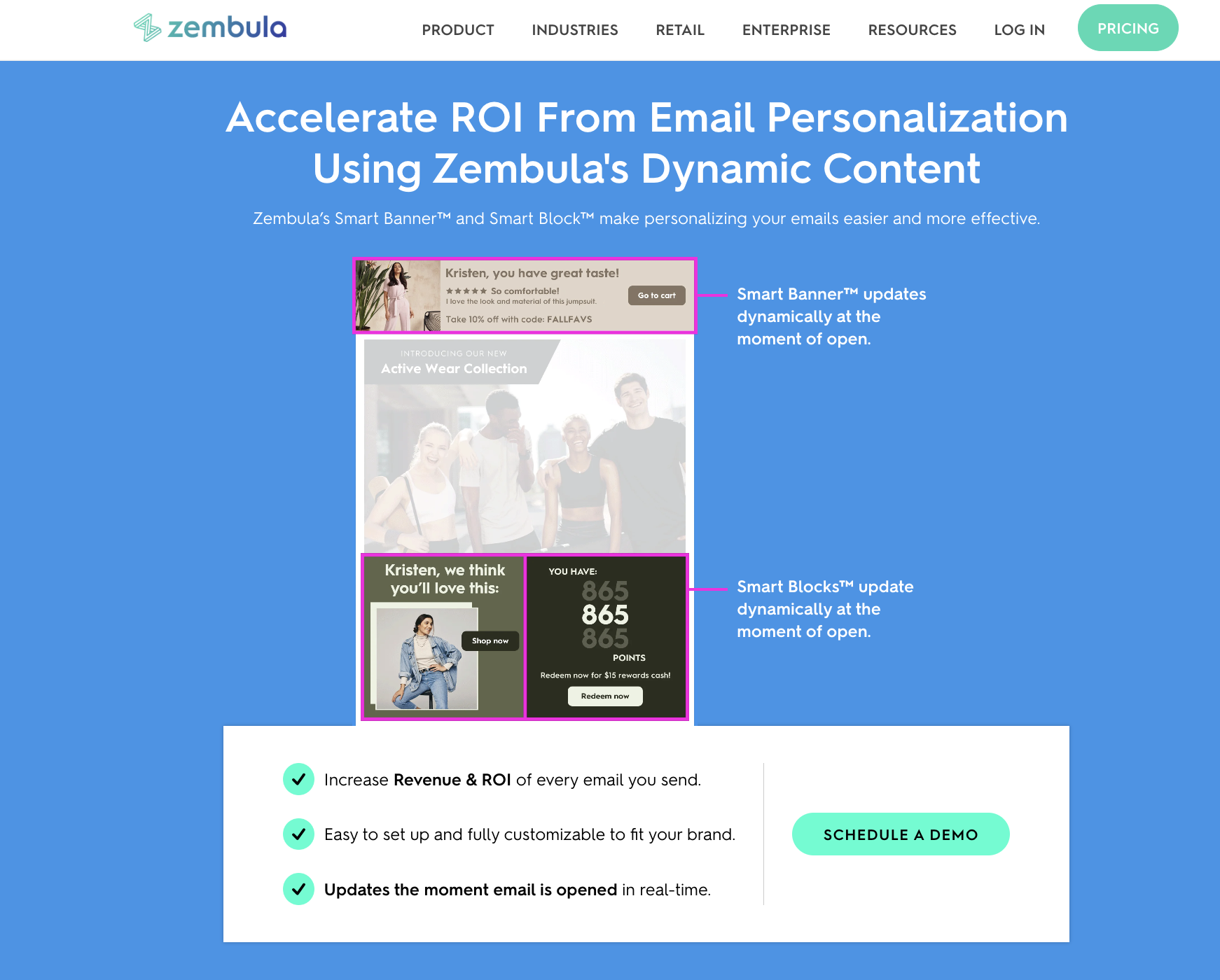 zembula email personalization tools