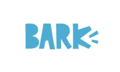 A Logo Featuring The Word &Quot;Bark&Quot; In Bold, Blue Letters With Two Small Lines Near The Letter &Quot;K&Quot;. The Word Is Stylized In An Informal, Playful Font.